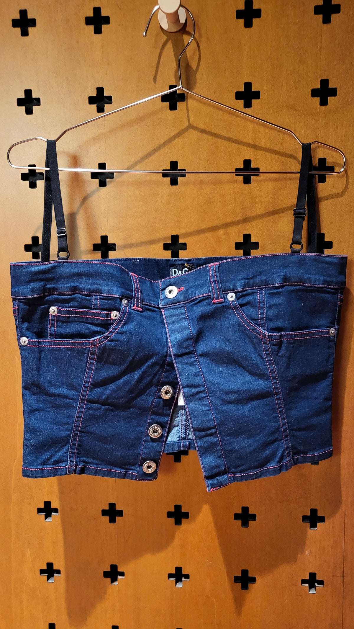 D&G (Dolce & Gabbana) denim bustier