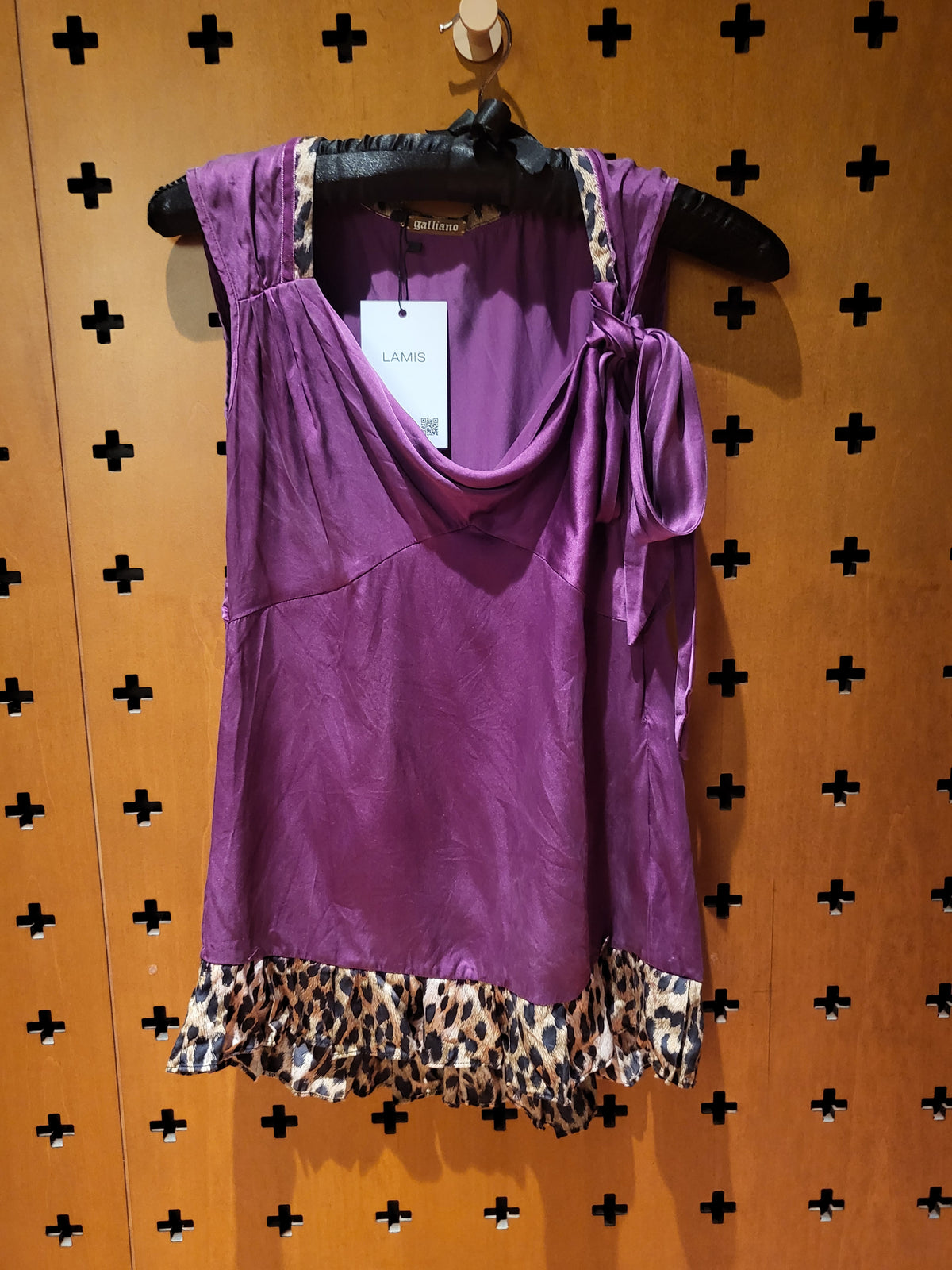 Galliano Purple Silk Top
