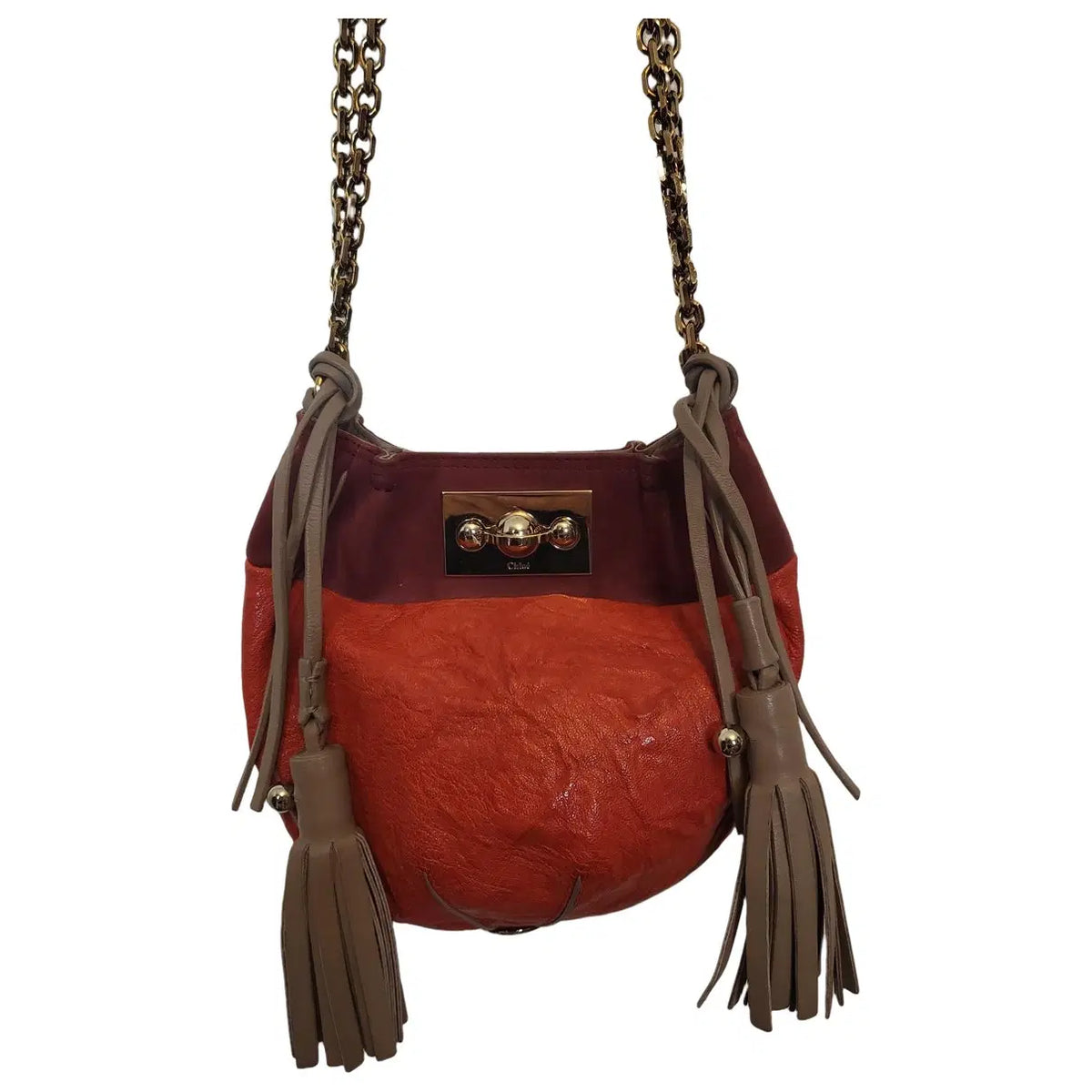 Chloe Hobo Bag in Orange