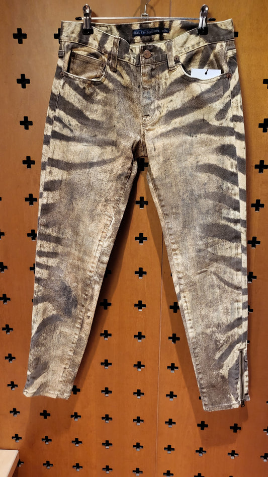 Ralph Lauren Leopard jeans strech fabric