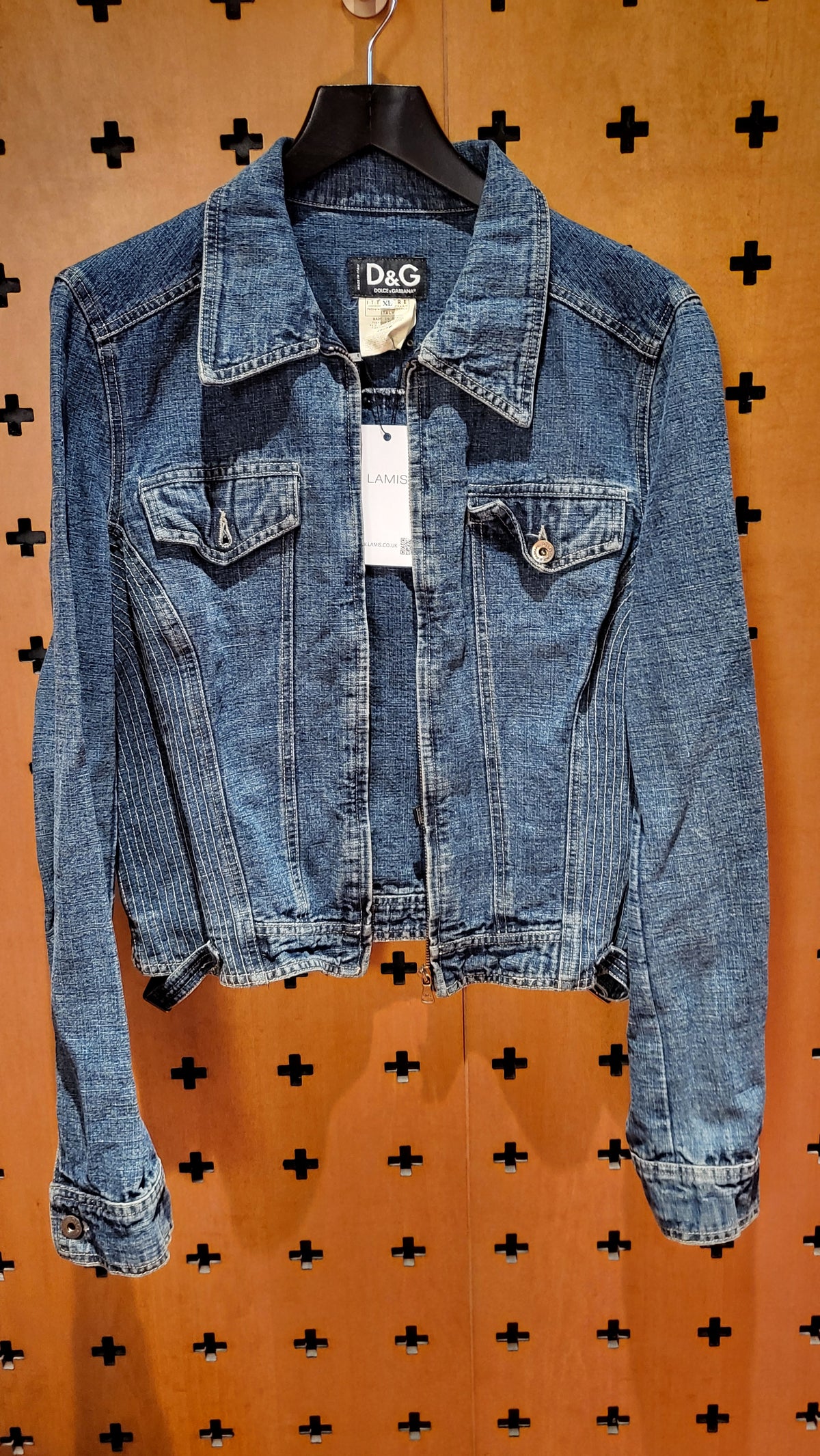 D&G (Dolce & Gabbana) denim jacket with stitched waist. Vintage
