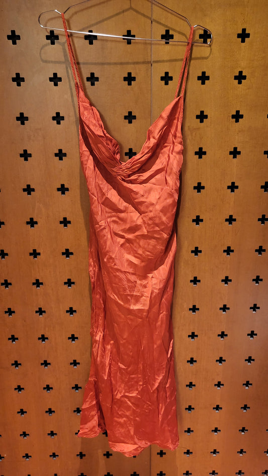 Jean Paul Gaultier orange slip dress
