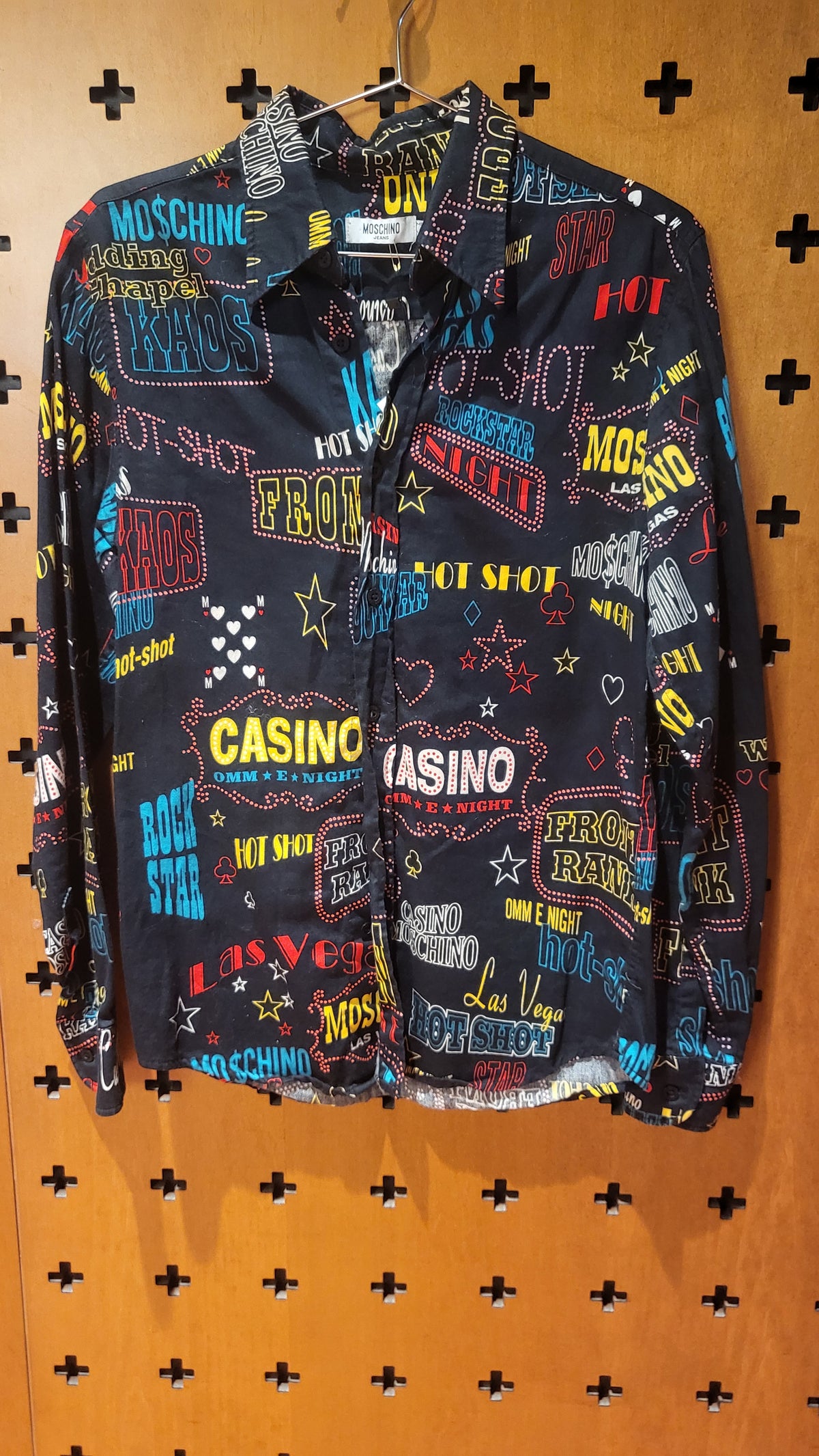 Moschino Casino Signs Black Shirt
